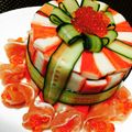 pinkmaomao's cooksnap of when they made お祝い誕生日おしゃれカニカマサラダケーキ.