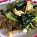 ぴか★ぴかちゅう's cooksnap of when they made お揚げが美味！小松菜と豚肉の炒めもの.
