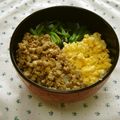 *ひろみ*'s cooksnap of when they made 鶏そぼろの三色丼.
