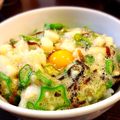 ティワナ's cooksnap of when they made 長芋＆オクラ＆塩昆布の温玉のっけ丼☆.