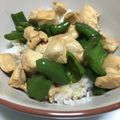 ぽてとＬＬ's cooksnap of when they made 簡単! ピーマンと鶏の照り焼き風丼.