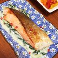 波音ちゃん's cooksnap of when they made サーモンソテーの豆乳クリームソース添え♪.