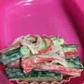ｼｮｺﾗmode's cooksnap of when they made あともう一品！きゅうりとカニカマのサラダ.