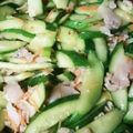 めたぼっくり's cooksnap of when they made 夏バテ解消☆やみつき胡瓜と豚肉の炒めもの.