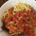 ダサコ's cooksnap of when they made レンジde冷製トマトソースそうめん.