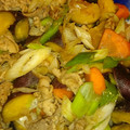 クック1UVD92☆'s cooksnap of when they made 豚肉とサツマイモのネギ甘辛炒め.