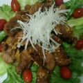 marikoen's cooksnap of when they made 豚モモ肉の唐揚げネギソース☆.