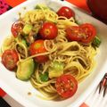 クッキーシュー☆'s cooksnap of when they made さっぱり☆トマトとアボカドの冷製パスタ.