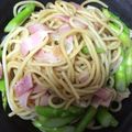 あゆみっこママ's cooksnap of when they made ワンポット☆アスパラベーコンの和風パスタ.