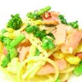 Fire-King's cooksnap of when they made ランチに春のパスタ★菜の花ペペロンチーノ.