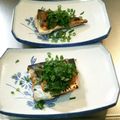 ゆりYO船長's cooksnap of when they made 鯖のゴマ味噌風味焼き香味野菜のっけ.