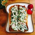 mooooooog's cooksnap of when they made ツナ＆きゅうりのせ✿オープンサンド.