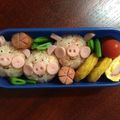 はなずきママ's cooksnap of when they made 簡単！可愛い♪キャラ弁当☆ぶたちゃん弁当.