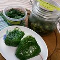 yunkazmilk's cooksnap of when they made 葉ワサビ（花ワサビ）の葉の塩漬け.