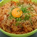 まやちー's cooksnap of when they made m火を使わない納豆キムチチャーハン.