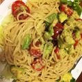ひー♡♡♡♡♡'s cooksnap of when they made カニ缶･アボカド･トマトの冷製パスタ.