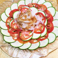 ぴんくみんと's cooksnap of when they made 簡単な和風味の生ズッキーニのサラダ.