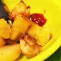 yuzunon's cooksnap of when they made フライパンで！鶏肉とじゃがいもの唐揚げ.