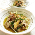 nasubeam's cooksnap of when they made 豚コマ・水菜・油揚げの煮浸し♪.