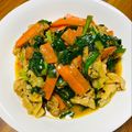 J_son's cooksnap of when they made 豚肉とニラとにんじんの味噌炒め.