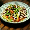 Coo1215's cooksnap of when they made 簡単♪トマトとバジルのイカ炒め♡.