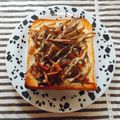 山田のぴーちゃん's cooksnap of when they made 余ったきんぴらごぼうで絶品トースト.