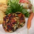 もりあん農園's cooksnap of when they made *卵無しモロヘイヤとわかめのハンバーグ*.