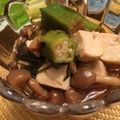 ハムこ's cooksnap of when they made オクラしめじ豆腐のひじきドレッシング和え.