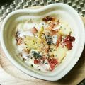万里愛's cooksnap of when they made 卵黄とベーコン&ポテトのココットカマン.