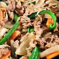 いろどりかえで's cooksnap of when they made アスパラと舞茸の牛バラプルコギ.