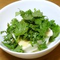 chou*'s cooksnap of when they made 簡単副菜☆冷奴のパクチー載っけ.
