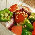 shinyui's cooksnap of when they made たこ☆トマト☆オクラ☆ゆずこしょう風味.
