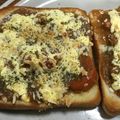 うさこねぇさん's cooksnap of when they made リメイク◎月見マヨ焼きカレートースト.