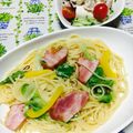 マリンＫ's cooksnap of when they made ☆キャベツとベーコンのペペロンチーノ☆.