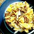 賢くんママ's cooksnap of when they made 豚こまと長ねぎの卵炒め.