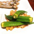 えにく's cooksnap of when they made 豚肉とオクラの炒め物.