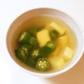 京のお抹茶's cooksnap of when they made 簡単♪オクラと卵豆腐の冷製スープ.