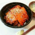 真　珠's cooksnap of when they made 男のロマン！豚野郎がぁ！にんにく大豚丼.