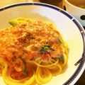 つきぶえ's cooksnap of when they made トマトとツナのクリームソース風スパゲティ.