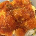 摩訶たいしょう's cooksnap of when they made 夕べの残りで☆とろ～りエビチリ天津丼.