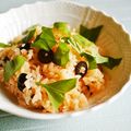 kebeibiko's cooksnap of when they made ほんのり春色✿マッサでオリーブご飯✿.