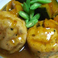 にっこり家族's cooksnap of when they made ＊かぼちゃと手作りがんものとろ〜り煮＊.