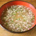 iketa's cooksnap of when they made 京都のおばんざい＊みょうがのお味噌汁.