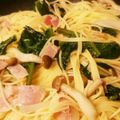 湊ひぃろ's cooksnap of when they made つるむらさきとベーコン☆めんつゆパスタ.