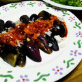 shikkachan's cooksnap of when they made レンジ蒸し茄子の色鮮やか冷製＊ピリ辛だれ.