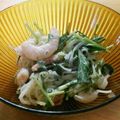 ジャイＢ's cooksnap of when they made ✿エビと水菜と卵の❀春雨サラダ✿.