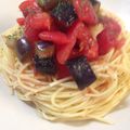 パンダフル！'s cooksnap of when they made トマトとナスの冷製パスタ.