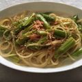 クックI6NLMD☆'s cooksnap of when they made 桜えびとアスパラガスの和風クリームパスタ.