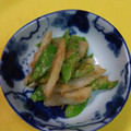 rikihaha's cooksnap of when they made ちくわと絹さやの胡麻酢みそ和え.