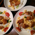 とむひま's cooksnap of when they made 若鶏から揚げときのこの彩りちらし寿司.